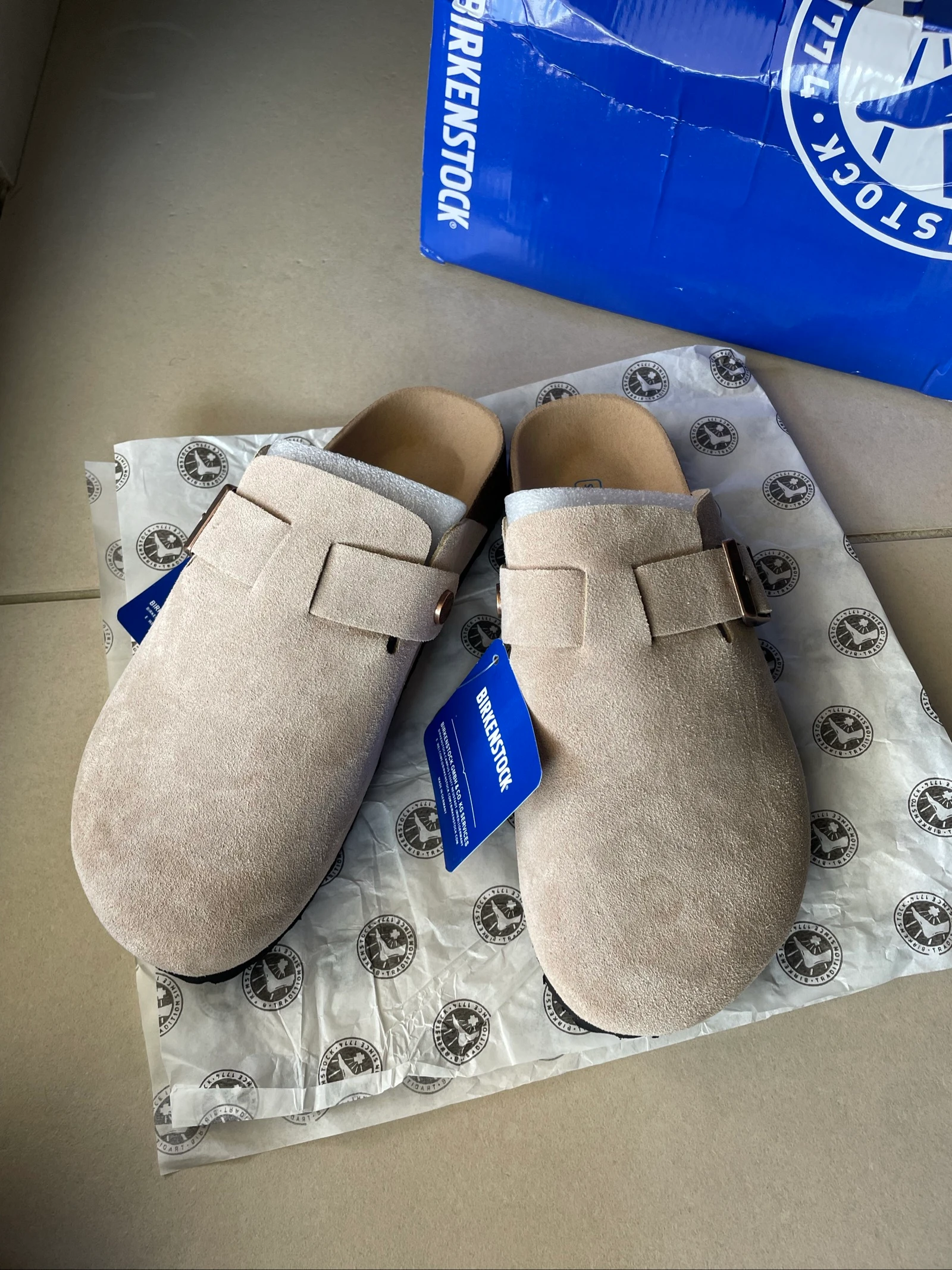 Beige Birkenstock Boston Mule – photo 4